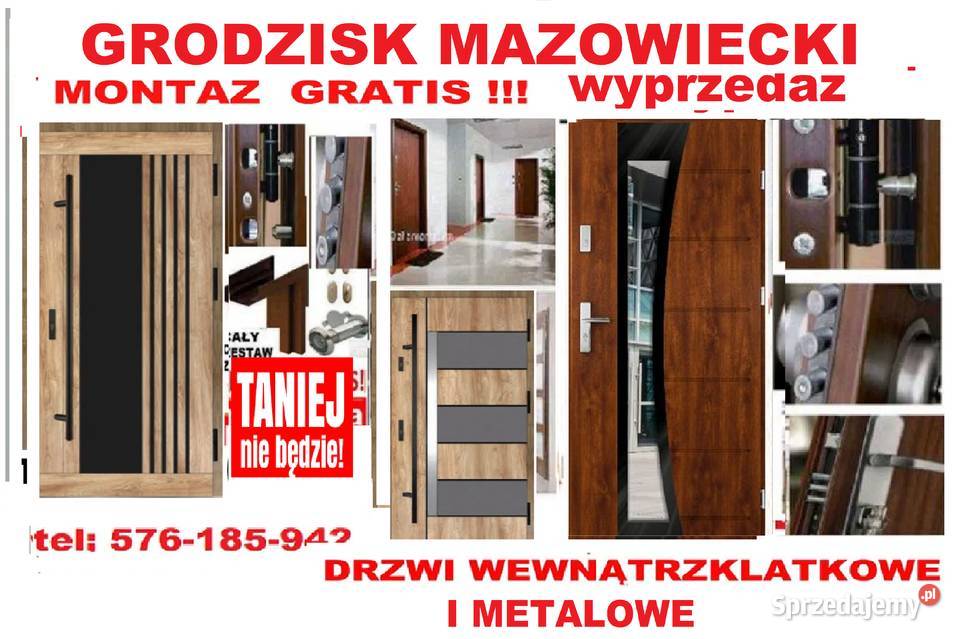 Drzwi ZEWNĘTRZNE wejściowe wewnątrzklatkowe Grodzisk Mazowiecki