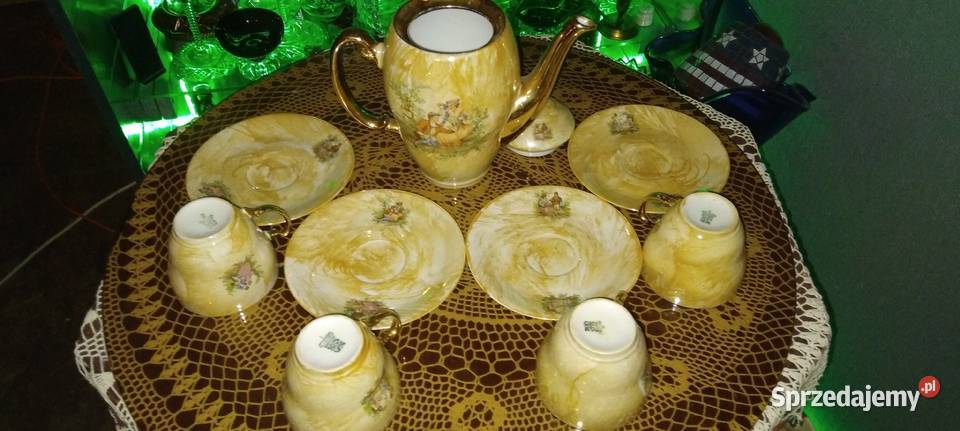 Złocona porcelana Wloclawek Sejny