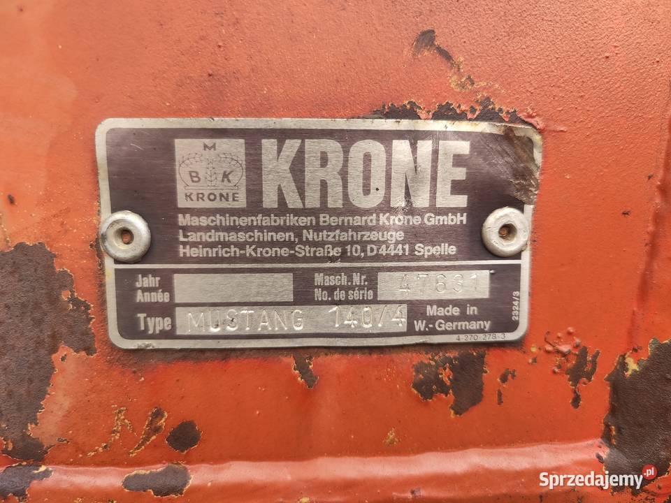 Pług 4 skibowy obrotowy KRONE Mustang 140 Lemken