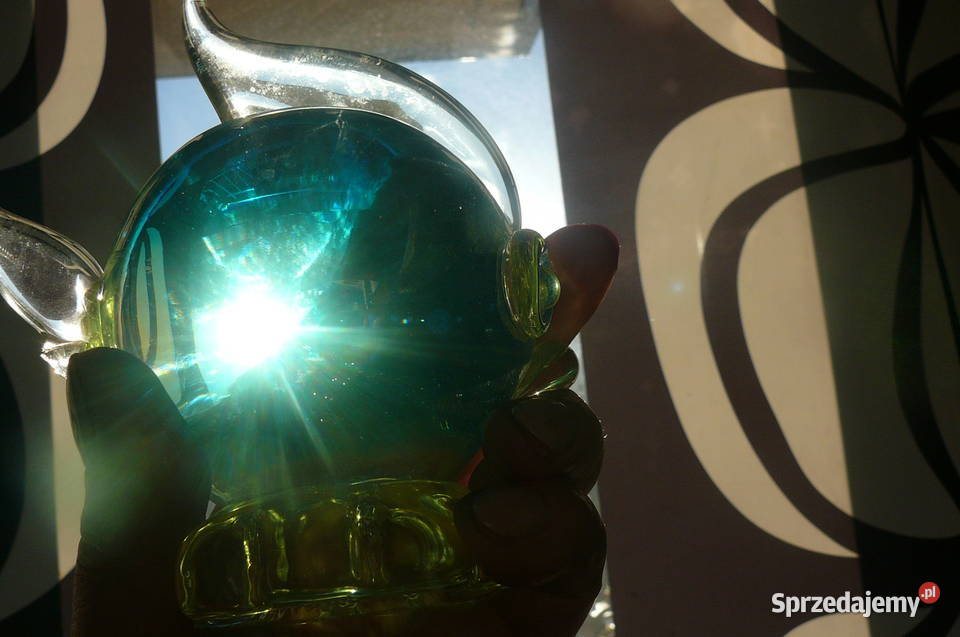 Ryba stara szkło kolorowe kryształ inny kolor