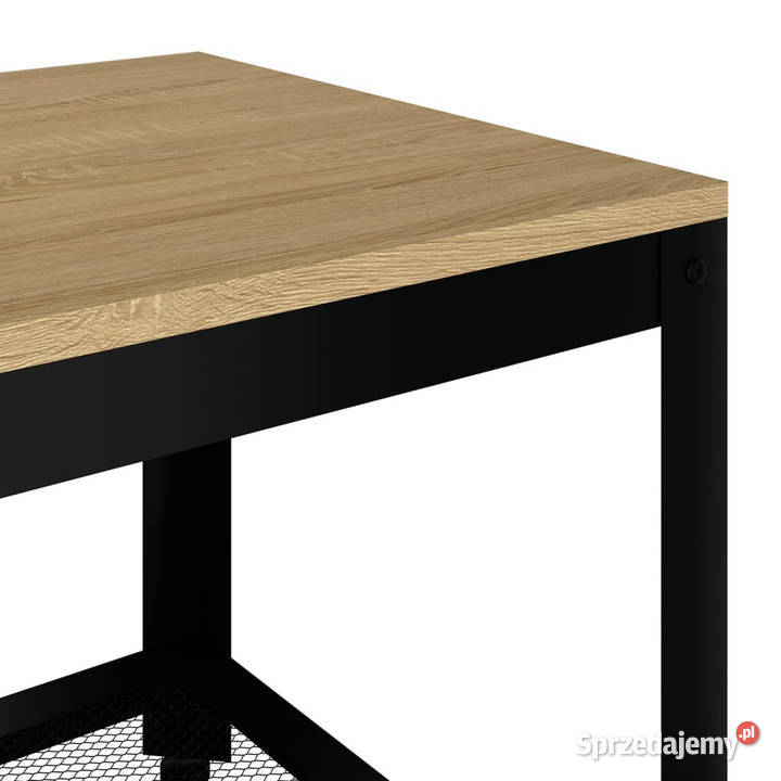 Stolik kawowy jasnobrązowoczarny 90x45x45 MDF i mazowieckie Warszawa