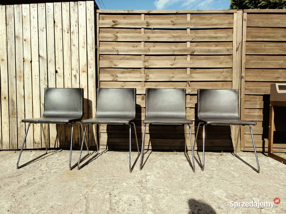 4 x krzesło IKEA Bernhard skóra naturalna Warszawa