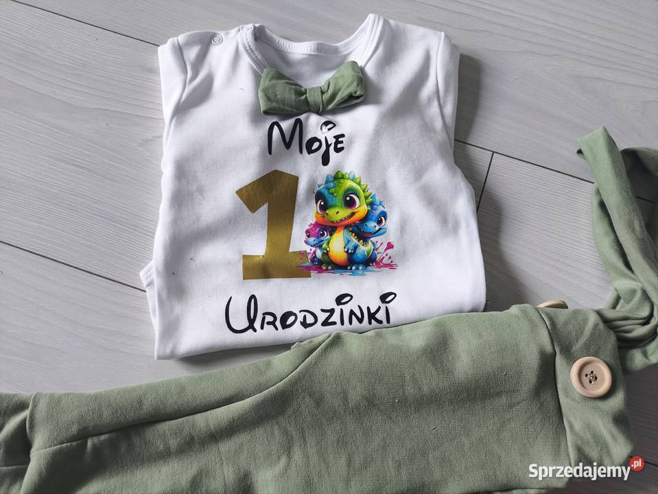 Komplet czerwony na pierwsze urodziny roczek