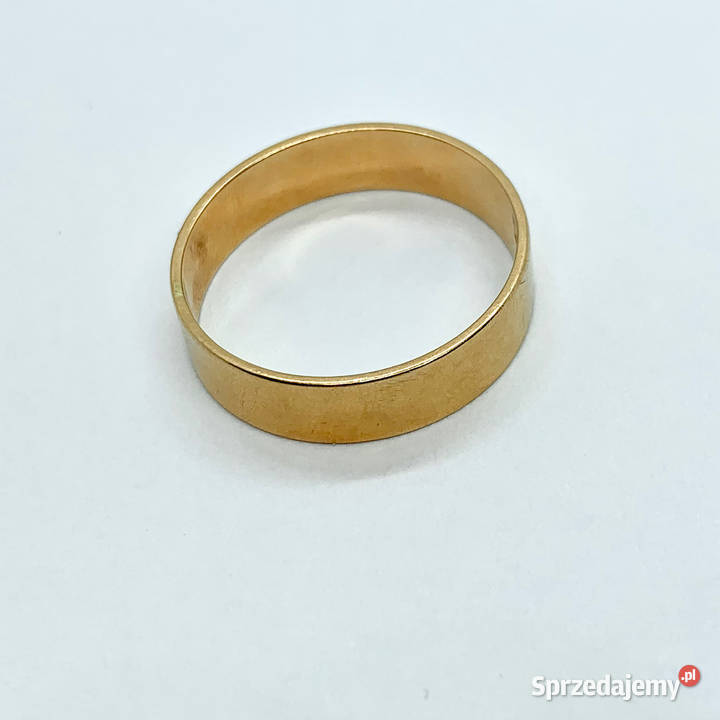 Złota OBRĄCZKA 14K 585 SZEROKA piękna GUSTOWNA Warszawa