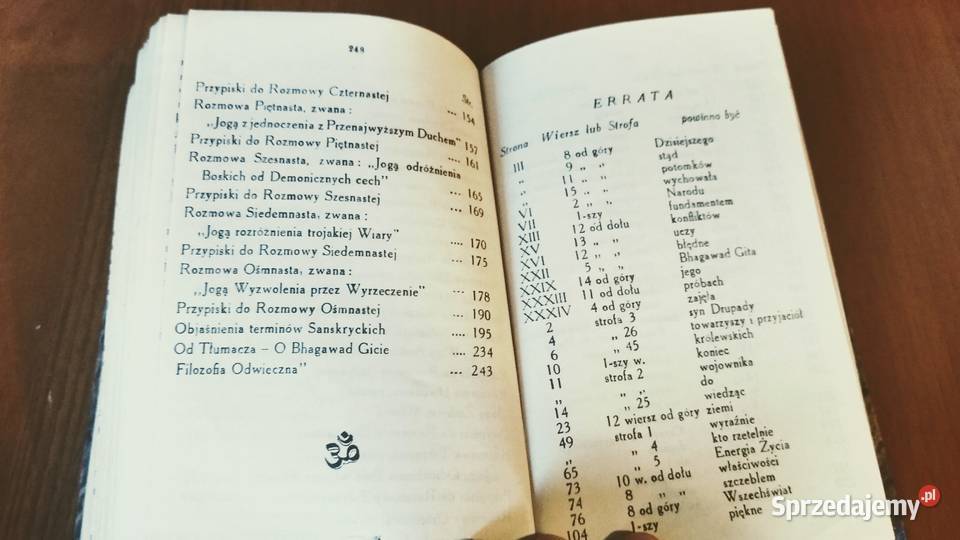 Bhagawad Gita Pieśń Pana przekł Wandy Dynowskiej literaturoznawstwo pomorskie Gdańsk
