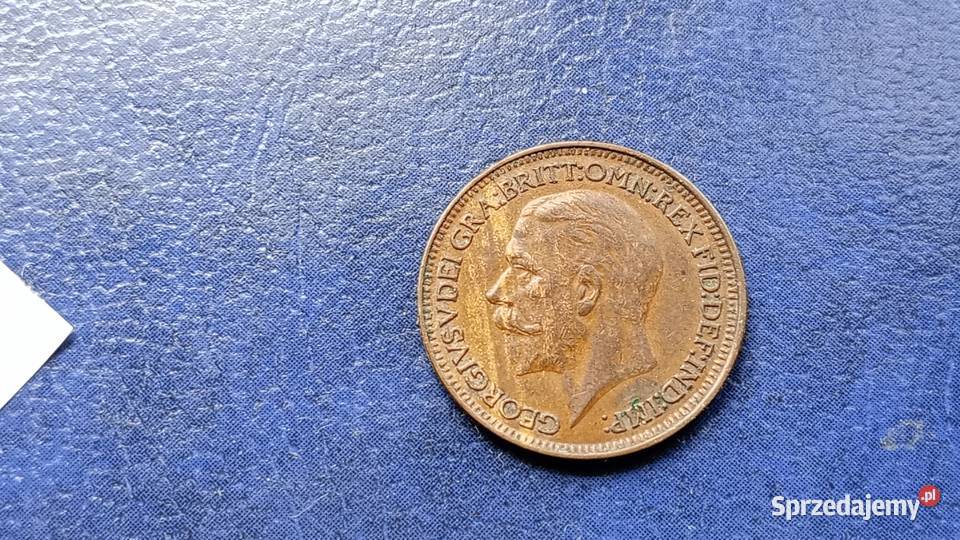 Stare monety 1 farthing 1927 Anglia Lesko