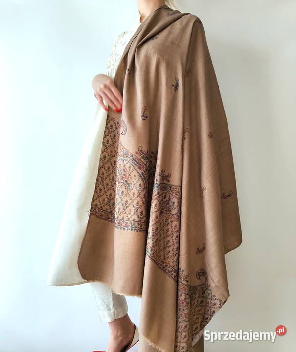 1 Duży szal orientalny haftowany haft paisley Szczecin