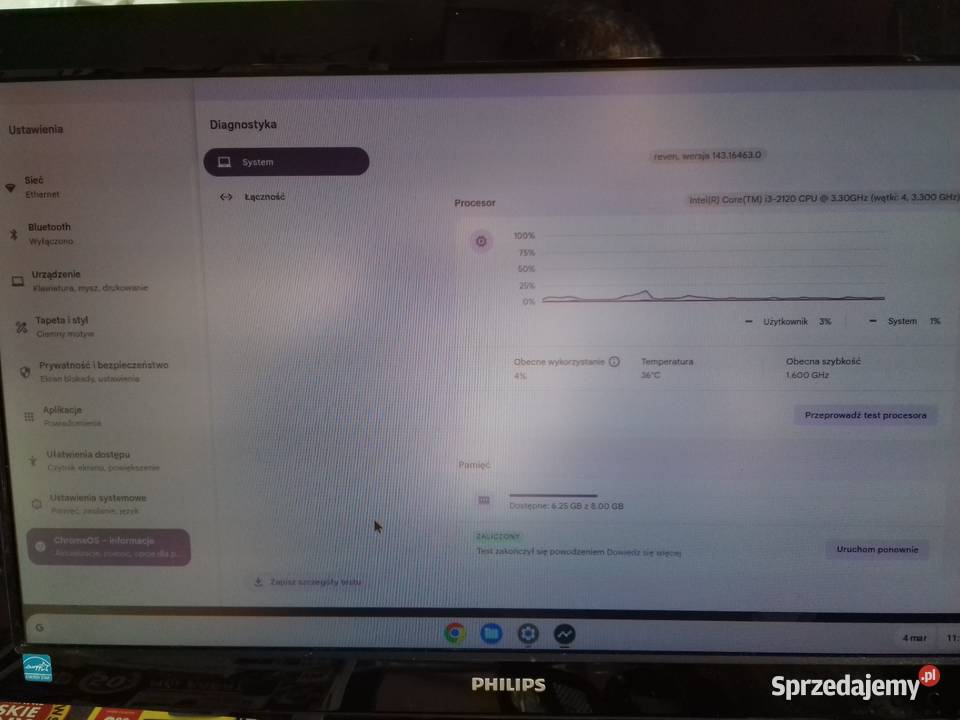 Samsung DDR3 8GB PC3 12800U 1600Mhz CL11 Sprawna