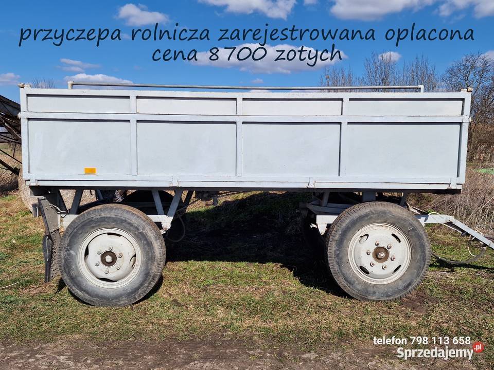 PRZYCZEPA ROLNICZA DMC 498 t sprawna nieuszkodzony Przyczepy rolnicze Maszyny rolnicze sprzedam