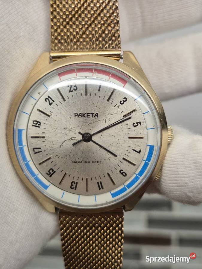 Męski zegarek mechaniczny Raketa Au śląskie Chorzów