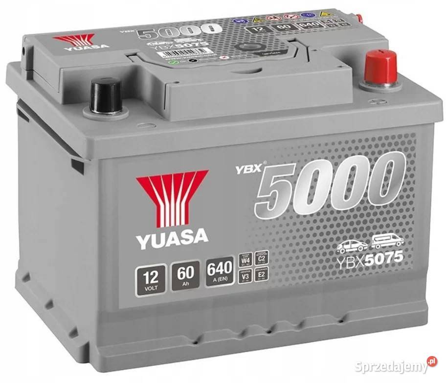Akumulator Yuasa Silver 12V 60Ah 640A Prawy Plus