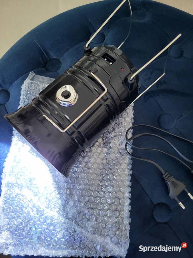 Lampa Latarka LED Kempingowa Solarna USB