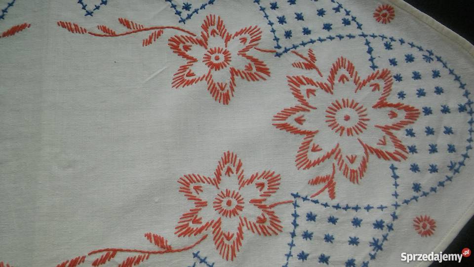 serwetka serweta ręczny haft krzyżykowy na inny kolor Gdańsk sprzedam
