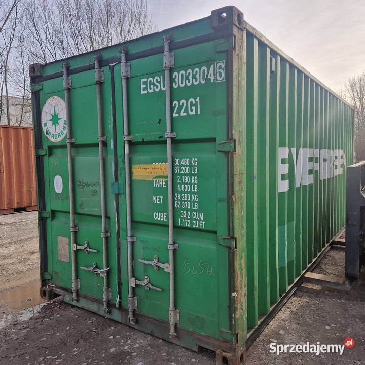 Kontener morski magazynowy 20DC 6 metrów Magazynowanie podlaskie Białystok sprzedam