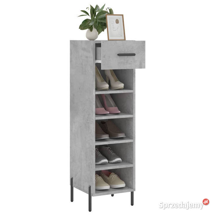 Szafka na buty szarość betonu 30x35x105 WM829688 Warszawa sprzedam