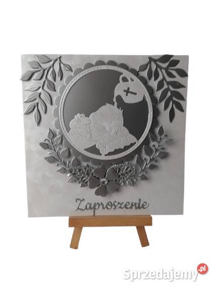 Zaproszenia Chrzest Święty Dziecko Na Poduszce W