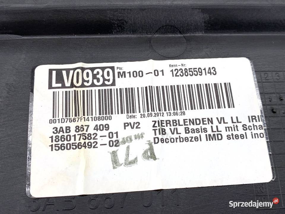 BOCZEK DRZWI LEWY PRZÓD VW PASSAT B7 Kombi 1015 osobowe