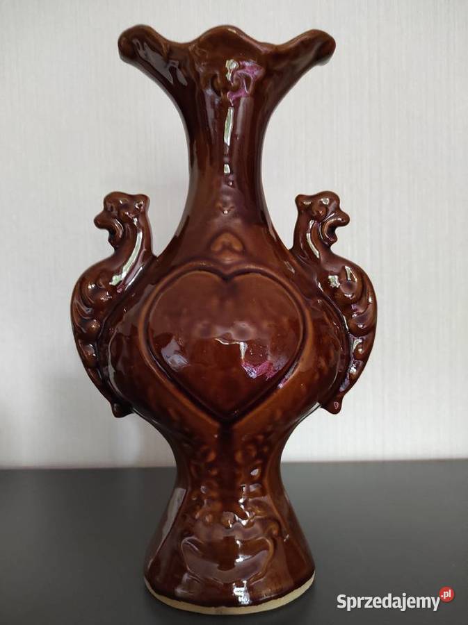 Wazon ceramiczny PRL Warpechy Stare