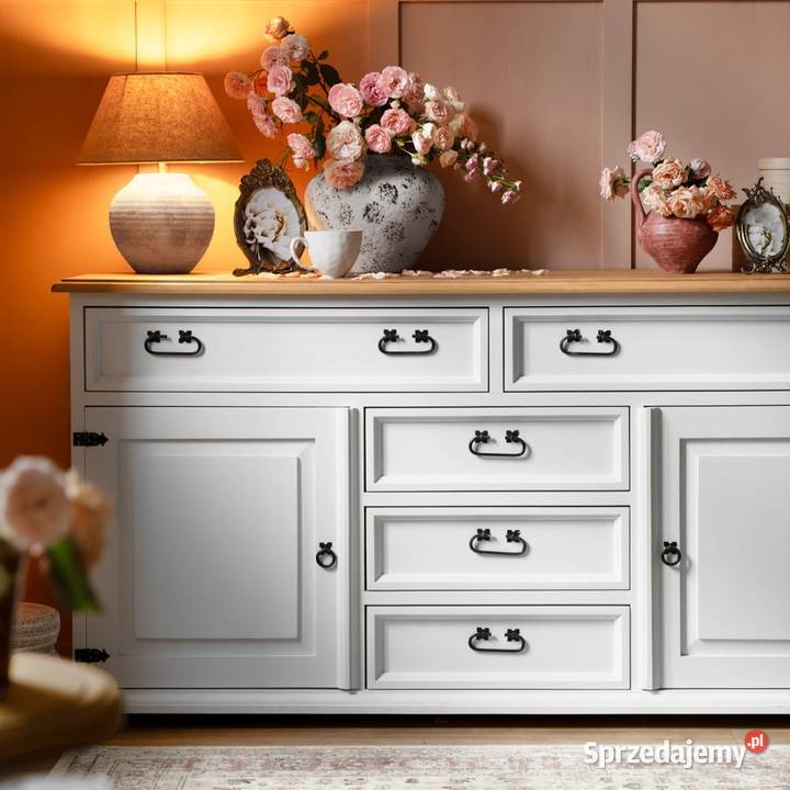Biała drewniana komoda do sypialni Lublin sprzedam