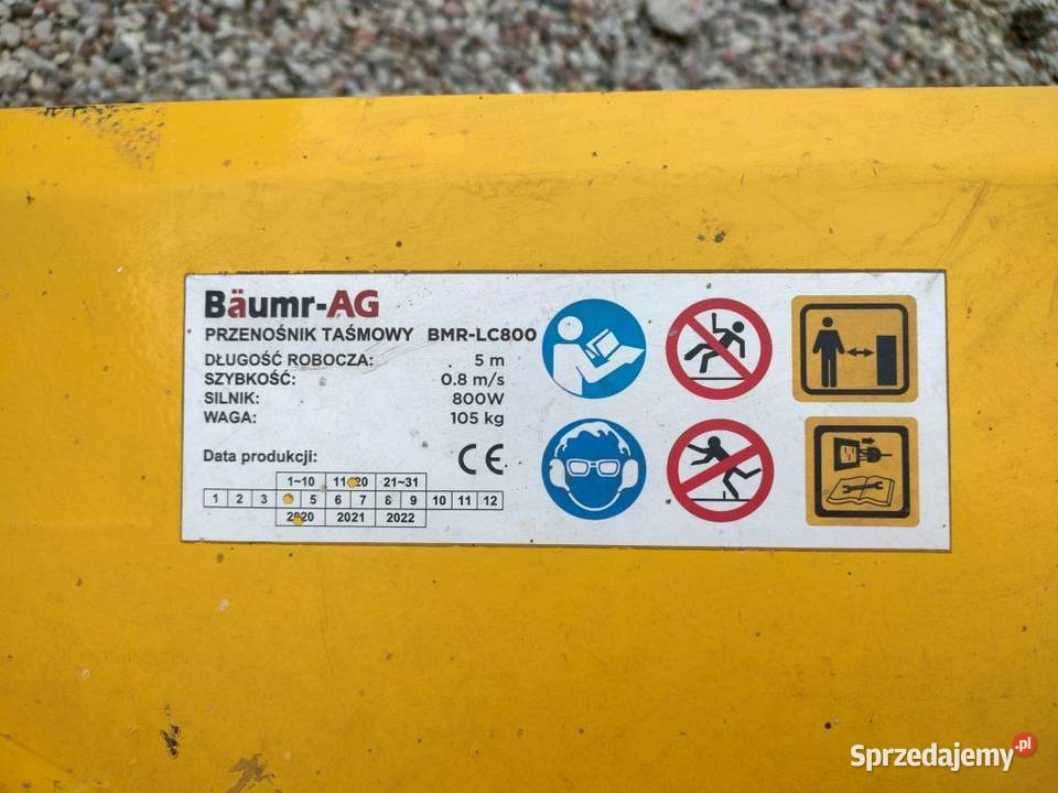 Taśmociąg przenośny Baumr BMR LC800 mazowieckie