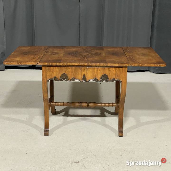 Stół z szufladami w stylu Biedermeier klapiak Gryfice