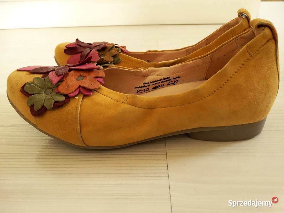 Buty Skórzane Skóra Naturalna Czółenka Baleriny Łomża