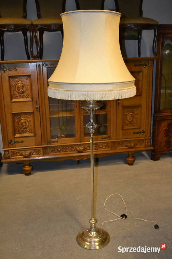 lampa stojąca secesyjna stare srebro śląskie Będzin