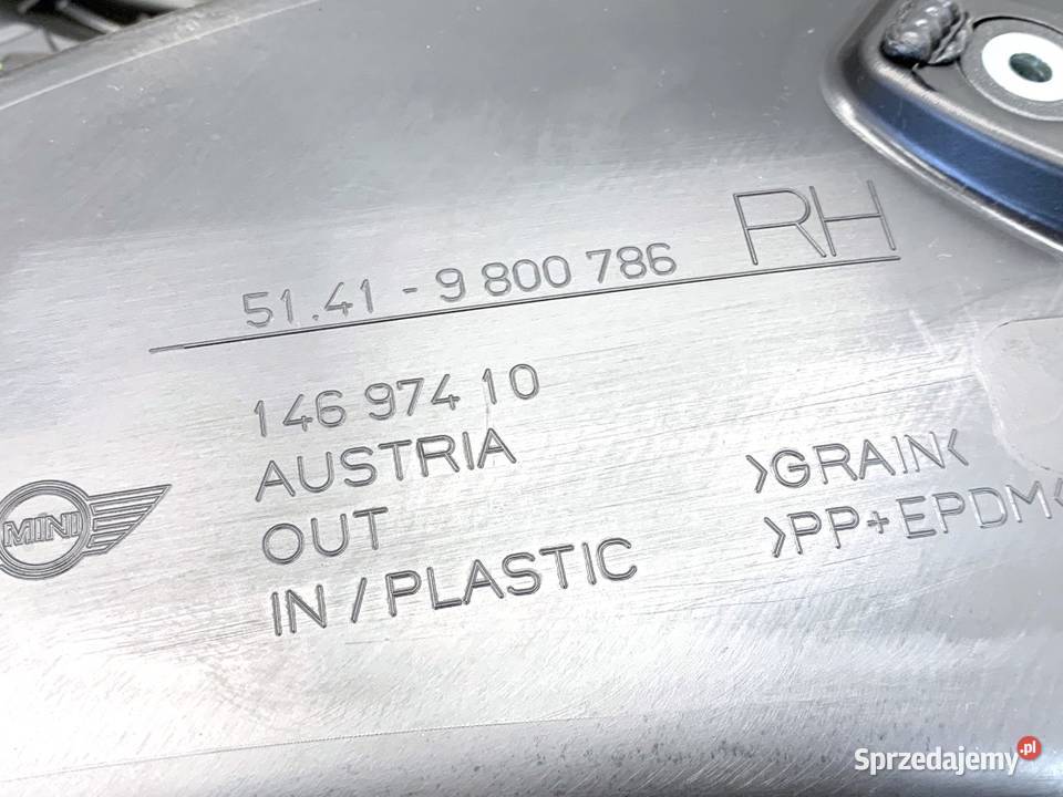 BOCZEK DRZWI PRAWY TYŁ MINI COUNTRYMAN R60 Boczne (drzwi)