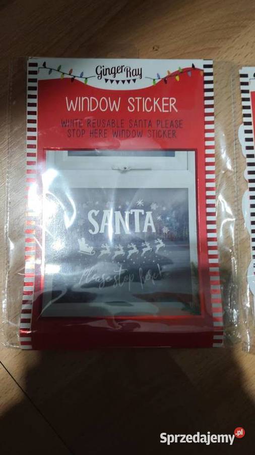 Świąteczne naklejki na okno Książ Wielkopolski