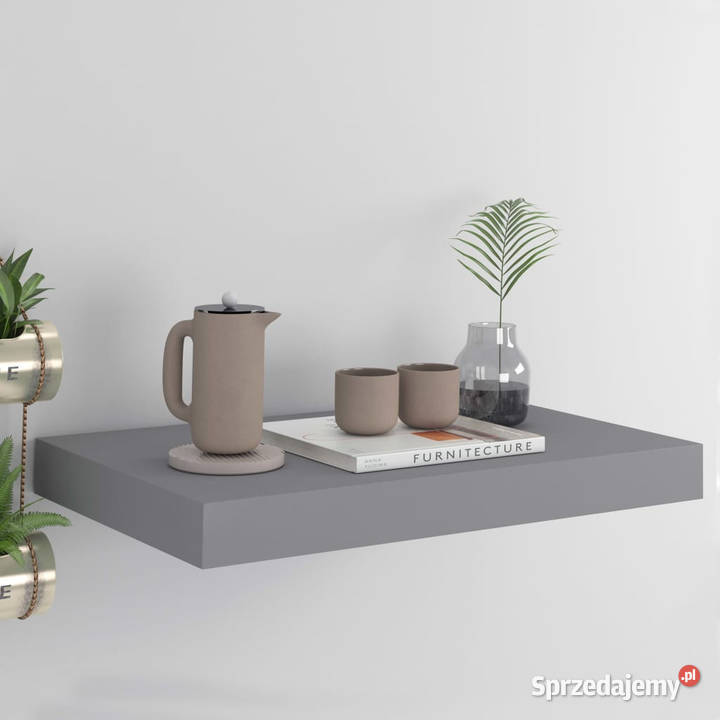 Półka ścienna szara 40 x 23 x 38 MDF WM323847