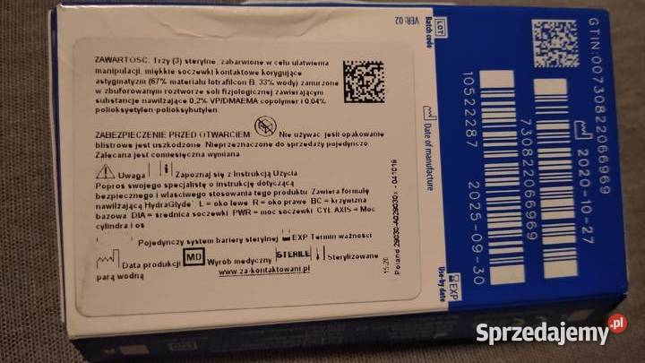 Soczewki kontaktowe miesięczne firmy Alcon 30 łódzkie Łódź