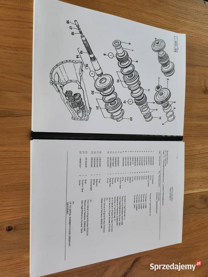 MASSEY FERGUSON 3070 katalog części Gdańsk