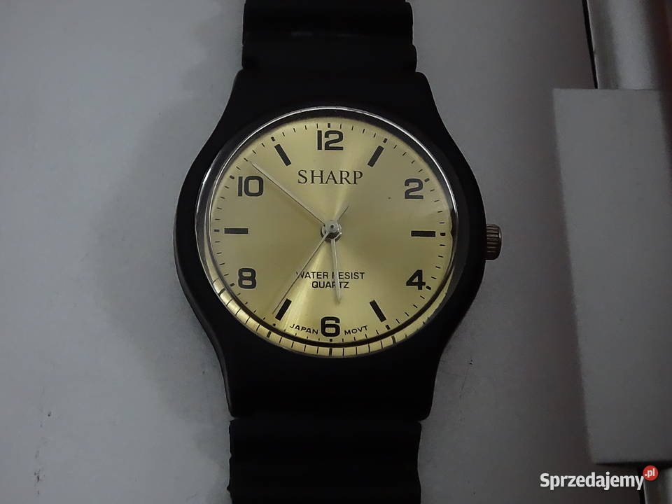 Klasyczny Zegarek SHARP Złota tarcza Vintage Biłgoraj