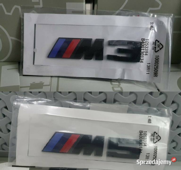NOWY emblemat M3 M5 czarny przyklejany znaczek Zamość sprzedam