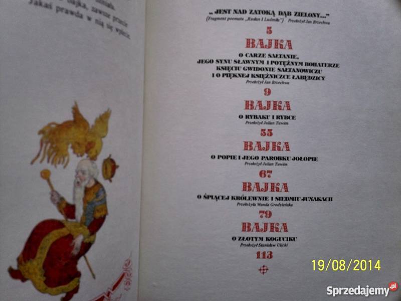 Bajki Aleksander Puszkin dla dzieci z klas I-III (6-9 lat)  Gniezno