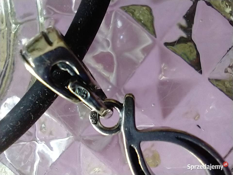 Autorski wisior srebro 925 naturalny kamieniem Łódź