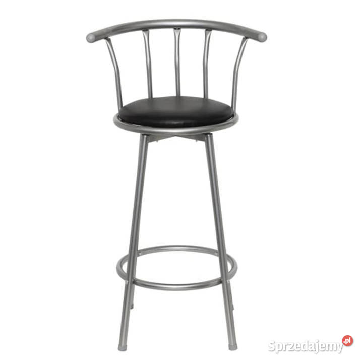 Stołki barowe 2 czarne sztuczna skóra WM60561 mazowieckie sprzedam