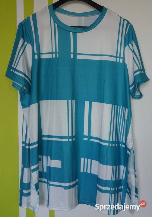 XL48 Turkusowobiała tunika nowa Gliwice