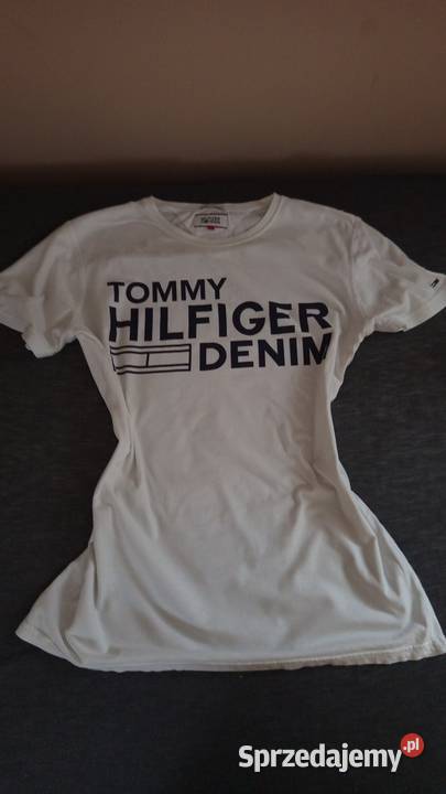 Tommy Hilfiger Denim vintage Tshirt biały logo Bielsko-Biała sprzedam