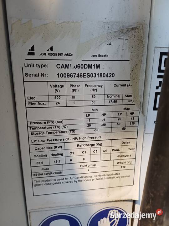 Klimatyzator Lennox CAMH060DM1M Produkcja dolnośląskie