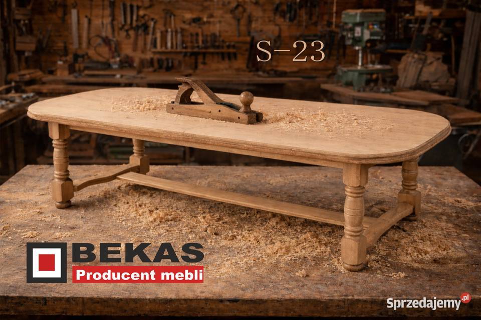 Klasyczny Stylowy Stół S23 Lite DREWNO Dąb 76cm