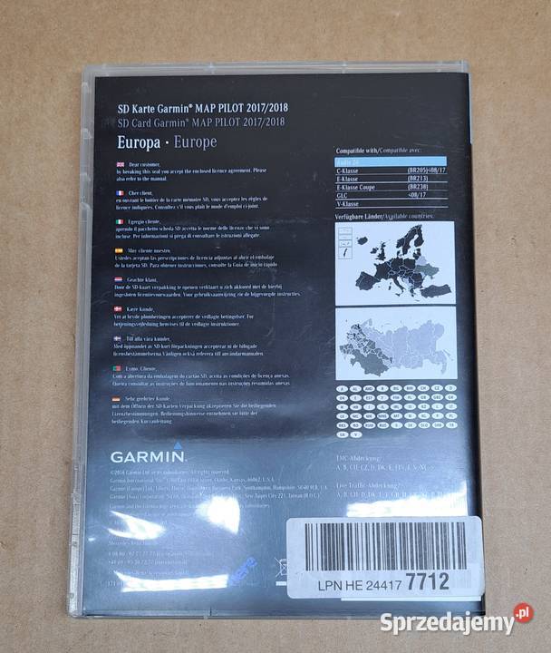 Karta SD nawigacji Garmin Mercedes W213 Mielęcin