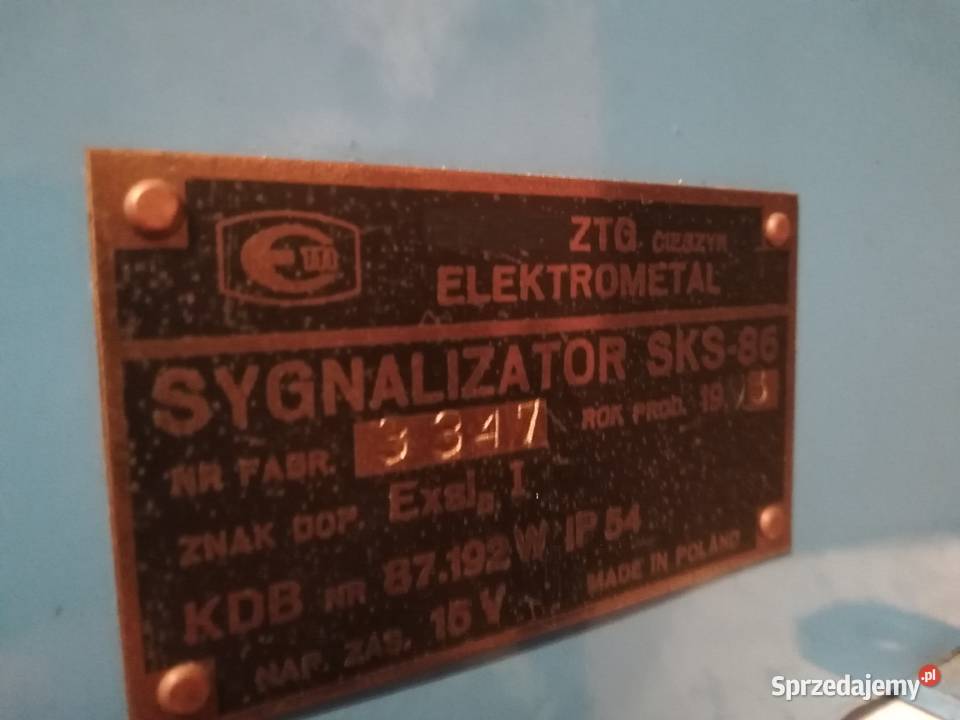 Sygnalizator SKS86 ZTG Elektrometal Cieszyn Dąbrowa Górnicza