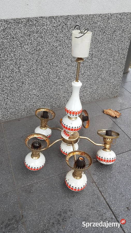 Stary żyrandol PRL w całości bądź części śląskie Myszków