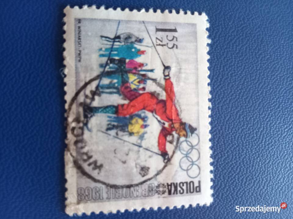 Znaczek Olimpiada Polska z 1968 r Świdnica sprzedam