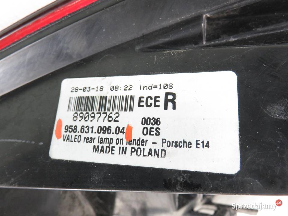 LAMPA PRAWA TYLNA PORSCHE CAYENNE II 92A małopolskie