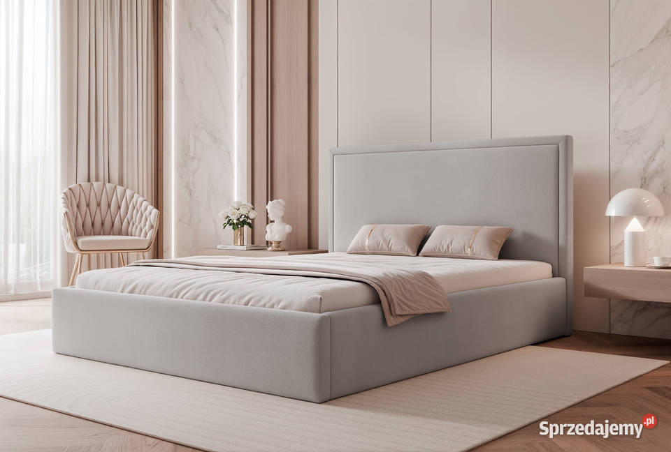 Łóżko tapicerowane z pojemnikiem Asuro rożne