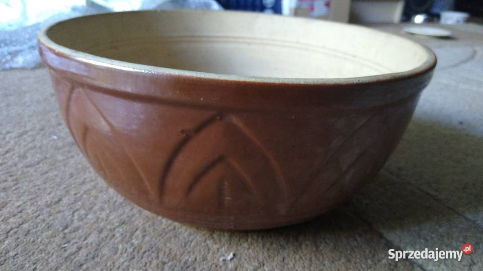 Bochnia makutra kamionkowa ceramika PRL retro Gdańsk