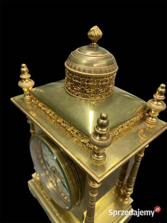 Piękny francuski zegar z mojej kolekcji sprawny warmińsko-mazurskie Ostróda