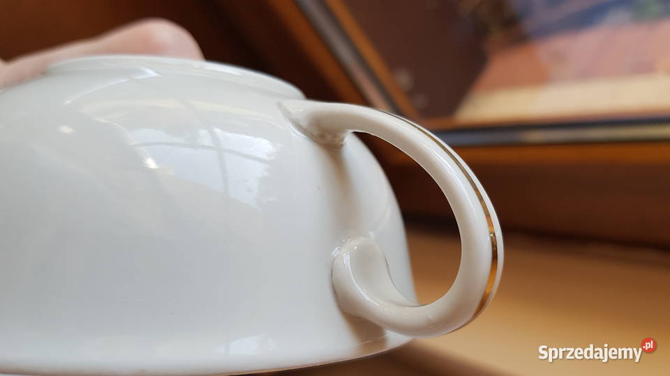 Trio bulionówka spodeczek talerzyk Koenigszelt Dąbrowa Górnicza